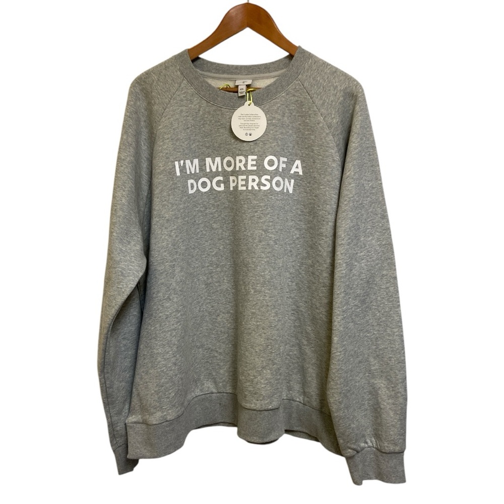 NWT I’m more of a dog person Gray Sweatshirt